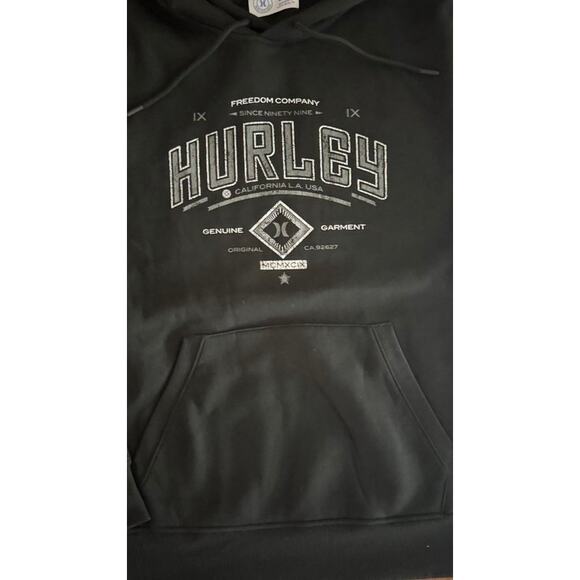Hurley Freedom Company Black Hoodie Pullover Sweatshirt NWT Size L - Picture 6 of 16